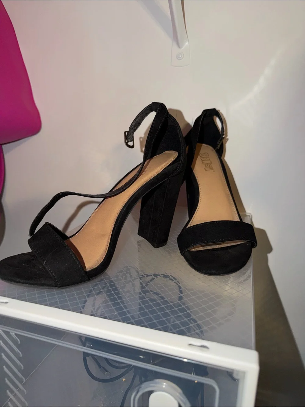 Classic Black Ankle-Strap Women's Heels